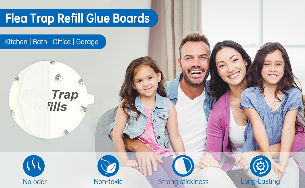 Flea Trap Refill Discs Replacement Glue Boards 24 Pack