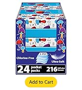 Funwares White Facial Travel Tissue Packs, Non-Bleach, Chlorine-Free, Compact Pocket Tissues for ...