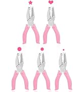 UCEC 5 Pack Metal Handheld Paper Punchers Single-Hole Tag Punch Set, 1/4