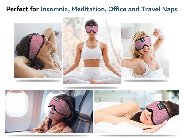 sleep headphones bluetooth sleep eye mask headphones headband for side sleepers cool gadgets gift