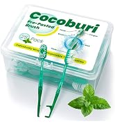 COCOBURI Disposable Mini Toothbrush with Toothpaste + Brush + Floss + Pick+Tongue Scraper-Pre-Pas...