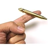 YEEMO Mini Brass Bolt Action Pen with Keychain, Handmade EDC Pocket Pen, 76 mm with 2 Replacement...