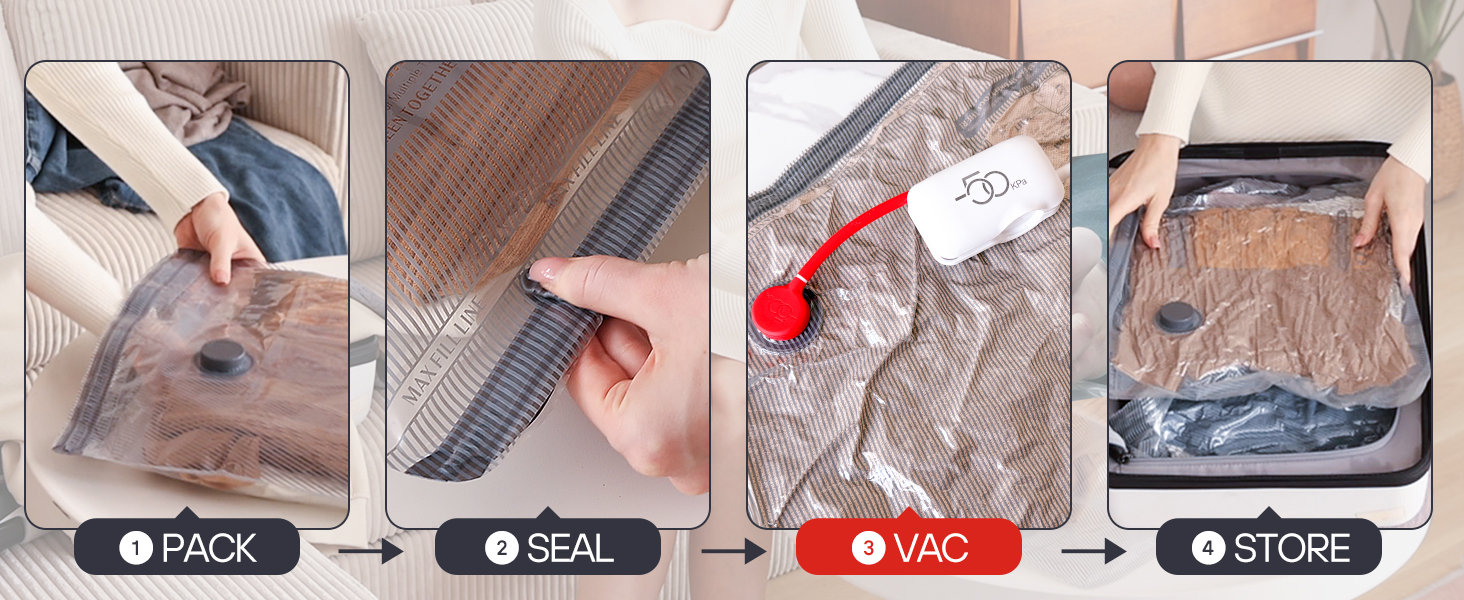 travel vacuum bags with pump