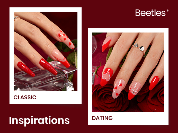 Beetles Red Gel Polish Set