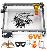 ACMER Laser Engraver Machine, P1 S Pro 6W(6000mW) Cutting Machine 380x370mm Large Area, WiFi Cont...