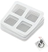 Rackii 30-Pack Disposable Shower Drain Hair Catchers, Sink Drain Strainer, 3.94" Adhesive Mesh Dr...