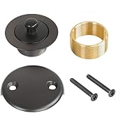 100% Brass Lift and Turn Bathtub Drain - Oil Rubbed Bronze Finish - Bathtub Conversion Kit - VHI ...