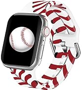 ACESTAR Double Sided Band Compatible with Apple Watch Band 38mm 40mm 41mm, Cute Baseball Softball...