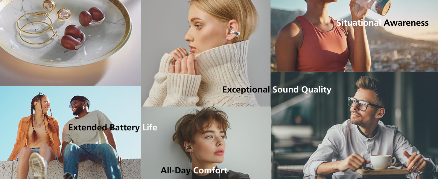 in ear over ear on ear noise suppression ambient sound airbuds airpods extended battery life