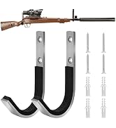 Stainless Steels Gun Rack Storage Wall Mount Shotgun Rifle Hook Horizontal Gun Hanger for Any Rif...