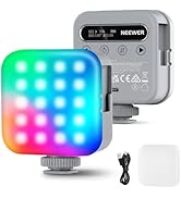 NEEWER Basic Magnetic RGB Video Light, 360° Full RGB Mini LED Camera Light CRI96+ 2500-9000K 18 S...