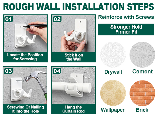 shower curtain rod holder