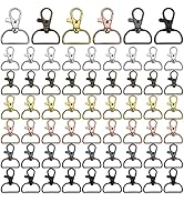 60Pcs Swivel Snap Hook D Ring,6 Colors Metal Swivel Clasps Lobster Clasp Key Chain Clip Hook Swiv...