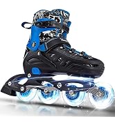 Inline Skates for Kids and Adult, Adjustable Fun Illuminating Skates for Girls, Boys, Women and M...