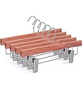 TOPIA HANGER 10 Pack American Red Cedar Natural Wooden Pants Skirt Slacks Bottoms Jeans Hangers w...