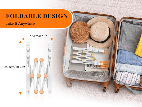 adjustable over the door towel rack for travel