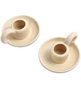 DOITOOL 2 Pcs Ceramic Candle Holder, Taper Candle Holder with Handle, Nordic Style Vintage Candle...