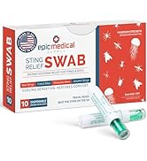 Epic Medical Supply Sting Relief Swab – Instant Mosquito Bite Relief & Bug Bite Relief – Max Stre...