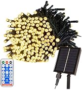 ZELUXDOT Solar String Lights for Outside,66FT 200 LEDs Solar Fairy Lights,IP65 Waterproof 8 Modes...