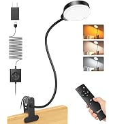 Glocusent 5W Reading Light for Bed, 36 LED Eye Caring Bed Lamp, 3 Colors & 5 Brightness Levels fo...