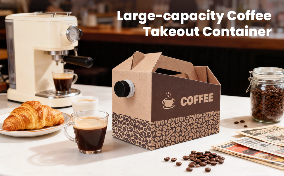 The coffee box has an inner aluminum foil pouch that keeps it warm for 4 hours.
