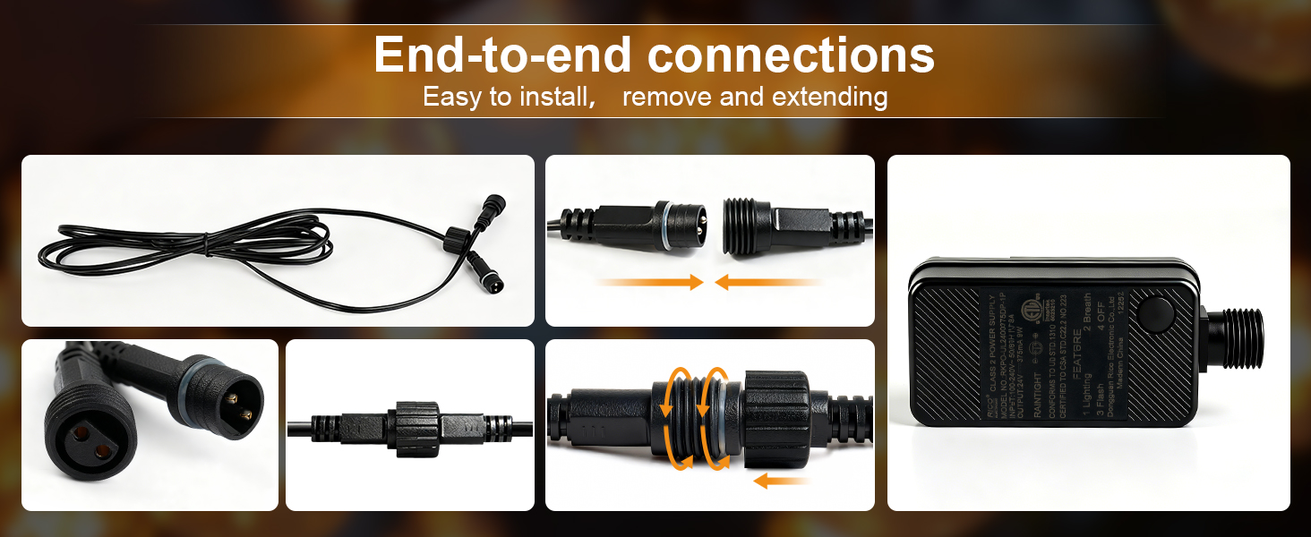 outdoor string lights waterproof