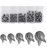 Alwonder 100-Pack Big Size Removable Split Shot Fishing Weights Kit 1/50, 1/30, 1/15, 1/12, 3/20o...