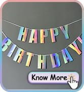 Iridescent happy brithday banner