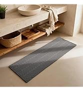 Sunfly Boho Runner Rugs, Long Waffle Bath Mat,Non Slip Washable Super Absorbent Quick Dry Mats fo...
