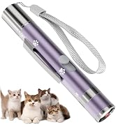 OUMSIS Cat Toys, Rechargeable, Interactive USB Chase Toy for Cats & Kittens | 3 Light Modes & 5 F...