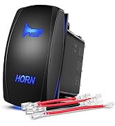 Nilight Horn Switch Momentary Laser Rocker Switch 5PIN On/Off LED Light 20A/12V 10A/24V Switch wi...