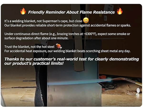 Matace Carbon Felt Fireproof Welding Blanket Superman