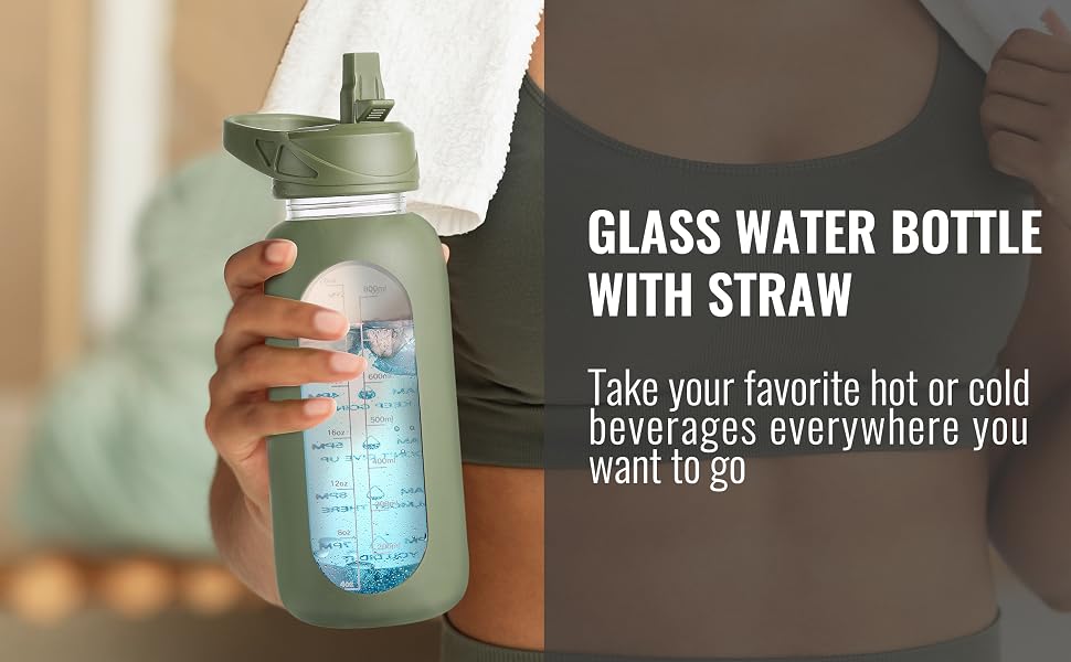 gym glass water bottle