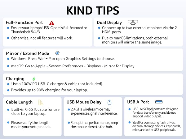 usb c to dual hdmi adapter
