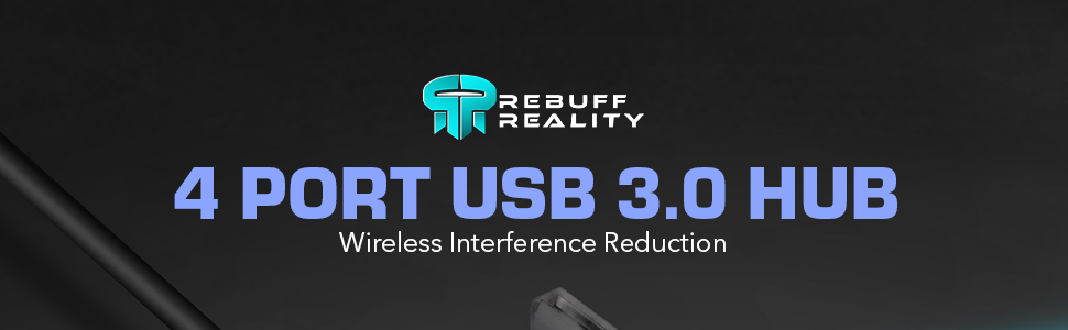 Powered Dongle USB 3.0 Hub for Gaming – Stable Connection & Lag-Free for Mouse, Keyboard