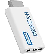 Uzifhdhi Wii to HDMI Converter, Wii to HDMI Adapter for Wii to HDMI HDTV / Monitor Supports All W...