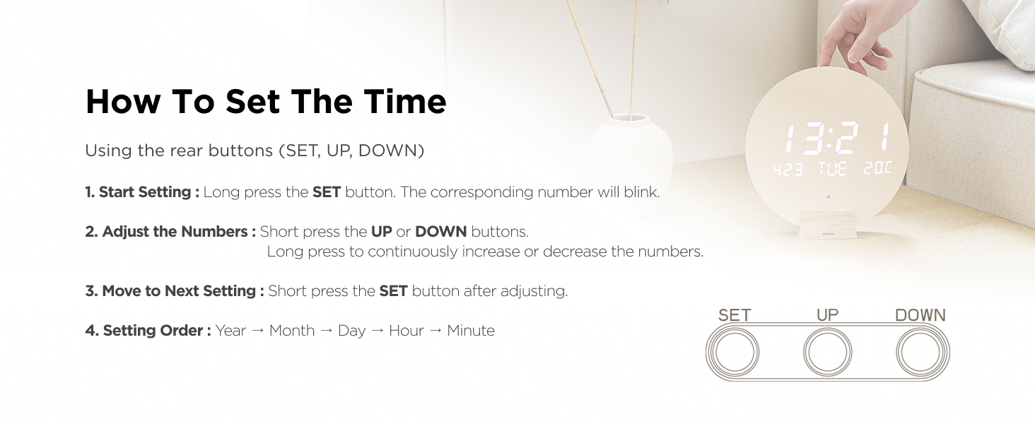 how to set the time