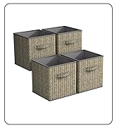 Sorbus Foldable Storage Bins - 11 Inch Sturdy Collapsible Fabric Storage Cubes with Handle