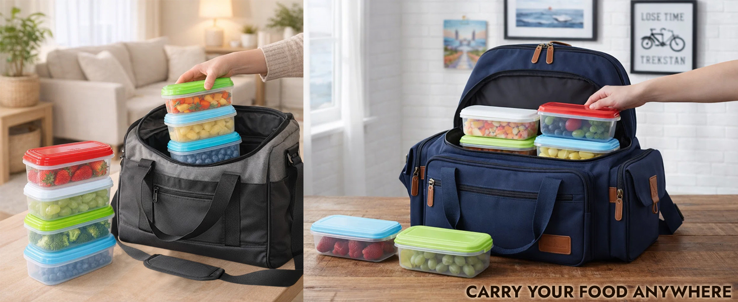 Freezer,Food,Small,Plastic Portion,Leftovers,Spices,Soup,Stackable, Leakproof,Microwave,Containers