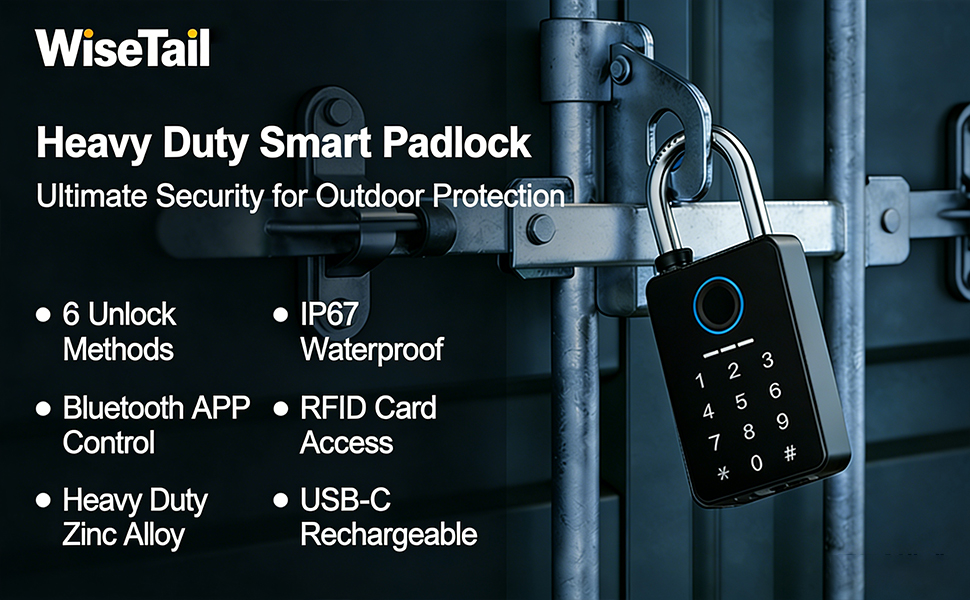 Heavy Duty Fingerprint Padlock