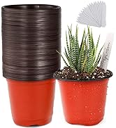 Planter Pots 4" Small Plastic Plant Nursery Pots (50pcs) Seedlings Flower Pots Container Seed Sta...
