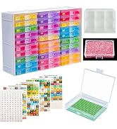 LEIYULY 30PCS 2-in-1 Diamond Art Tray & Storage with Lids, Diamond Painting Trays, Bead Storage a...