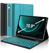 Galaxy Tab S9 FE 5G Case with Keyboard, Detachable Wireless Bluetooth Keyboard, Smart Folio Cover...