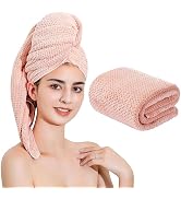 Laojbaba Microfiber Hair Towel Quick Dry Hair Towel Hair Drying Towels Suitable for All Kinds of ...
