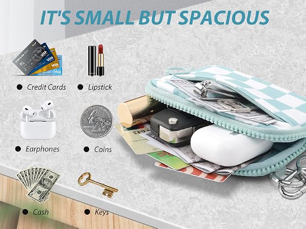 iris wallet small mini keychain wristlet wallets for women coin pouch purse card holder change girl