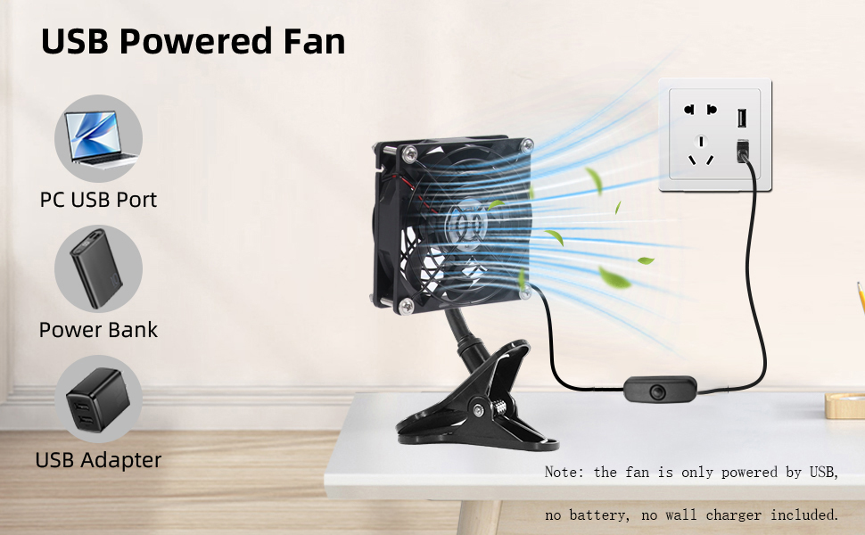 USB powered fan