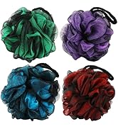 Chuya 4 Pack Shower Loofahs Sponges 70g Large,Bath Sponge Loofah Body Scrubber Balls for Family W...