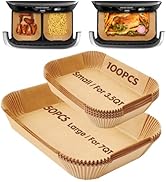 Air Fryer Liners Disposable 150Pcs for Ninja Foodi DZ071 7-Qt/11-Qt/Instant 9 Qt Dualzone Flex Ba...