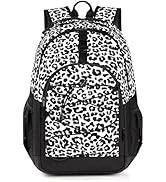 Choco Mocha Snow Leopard Backpack for Teen Girls, Travel School Backpack for Girls Middle School ...