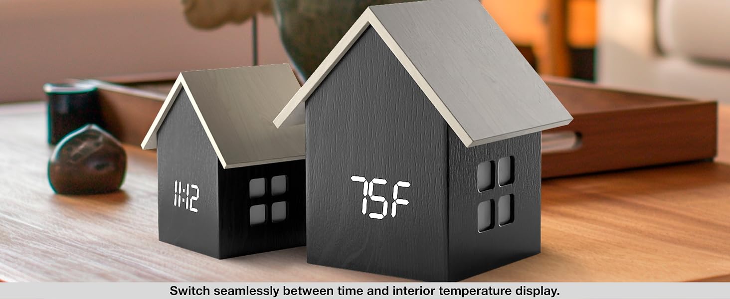 temperature clock thermometer digtal clock for living room office clock cute clock plug in clock